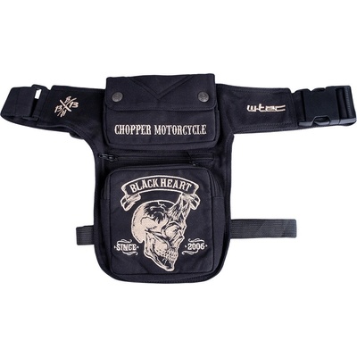 W-TEC Black Heart Devil Skull Black Tex