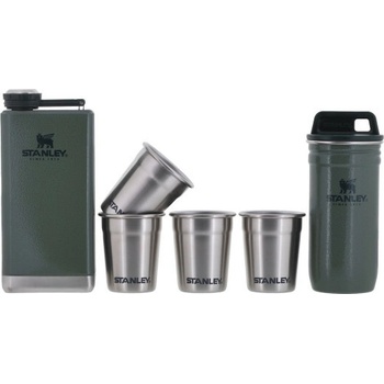 STANLEY® Dárkový set STANLEY Adventure Series placatka butylka + panáky 4ks zelený 250ml