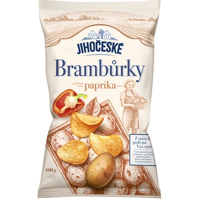 Jihočeské Brambůrky s příchutí paprika 100 g