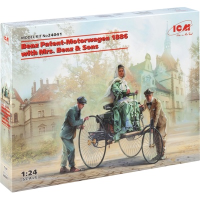 ICM Benz Patent Motorwagen 1886 with Mrs. Benz & Sons 1:24