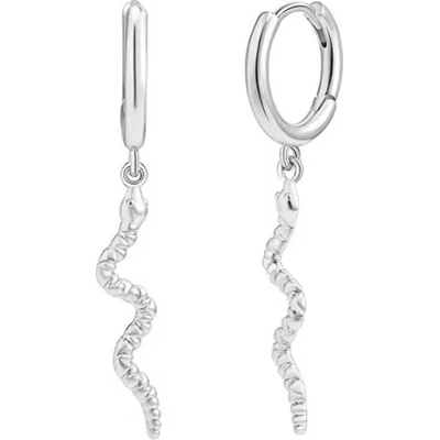 Majya Strieborné náušnice SNAKE 10400