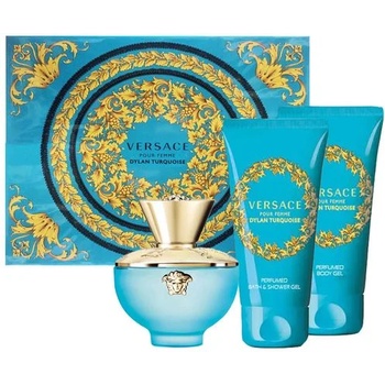 Versace Dylan Turquoise Pour Femme EDT 50ml + Body Gel 50ml + Shower Gel 50ml комплект за жени