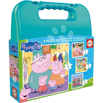 Educa v kufríku Peppa Pig Progressive progresívne 6-9-12-16 dielov