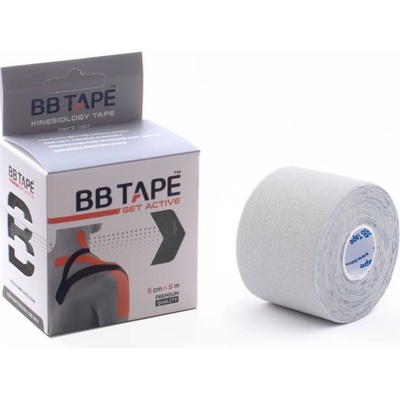 BB Tape Kineziologický tejp šedá 5 m x 5 cm