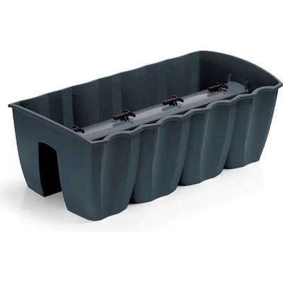 Prosperplast Květináč plast šedý 58,5 x 28,5 x 20,5 cm