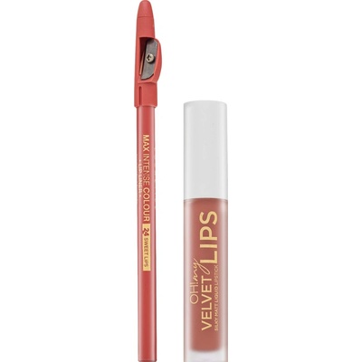 Eveline OH! My Velvet Lips Matt Lip Kit 11 Cookie Milkshake sada na pery pre matný efekt 4,5 ml