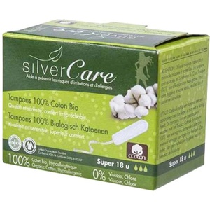 Silver Care Органични тампони Silver Care - Super, 18 броя