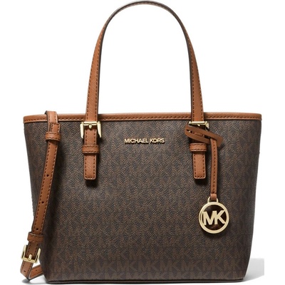 Michael Kors kabelka Jet Set Travel Extra-Small Logo Top-Zip Tote Bag Brown – Hledejceny.cz