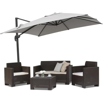 Garden Point Градински чадър Siena 3х3м Garden Point сив (GAP254)