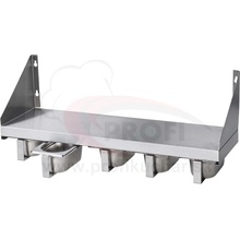 STALGAST Nástenná polica s koreničkami - 5x GN 1/9 - 6,5 cm