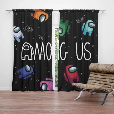 Sablio Závěs AMONG US Levitujúci vo vesmíre: 2ks 140x250cm
