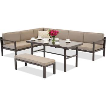 Garden Point Porto Comida 5 ъглов комплект за сядане с пейка бронз Garden Point (GAP307-COM5L)