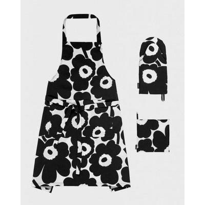 Marimekko Unikko Kuchyňská dárková sada Pieni černá set 3 ks