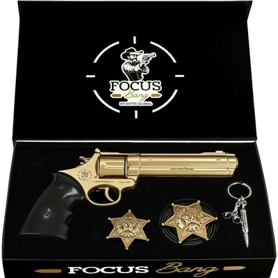 HafoToys Kovový revolver zlatý kompletná sada