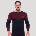 GymBeam Безшевна блуза с дълъг ръкав OG1 Black/Red L