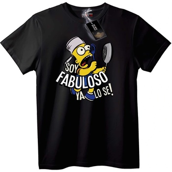 NOONEBRAND Тениска Simpsons Забавен Готвач - 2XL, Black