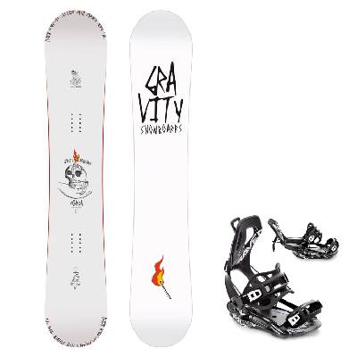 Gravity snowboards Snowboard komplet Gravity Contra 25/26 + vázání RAVEN Fastec FT360 Black Velikost: 159 cm, Velikost vázání: XL