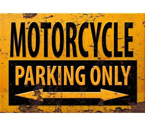 Ceduľa Motorcycle Parking Only
