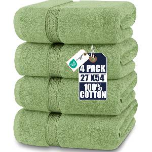 Utopia Towels 4-pack bath towel set, 69 x 137 cm, sage green - UT0495 (UT0495)