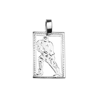 Infinitysilver Stříbrný přívěsek hokejista v rámečku 441403