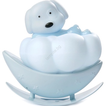 Onli - led зареждаема детска нощна лампа nuvolina led/2, 5w/5v куче/синя (ol0556)