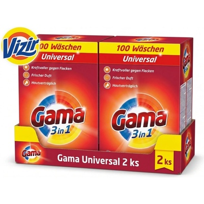 Gama 3v1 Univerzální prací prášek 2 x 6 kg 200 PD