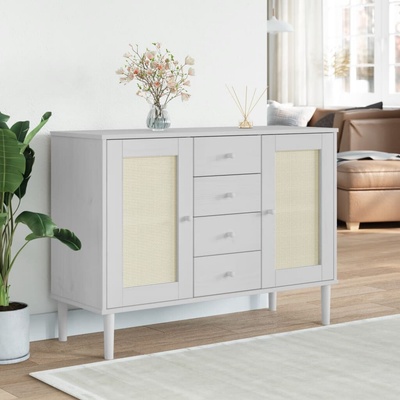 vidaXL 11461.358026 příborník SENJA ratanový vzhled 112 x 40 x 80 cm borovice
