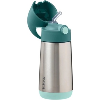b.box Термо бутилка със сламка b. box - Emerald forest, 350 ml (BX500707)