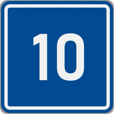 Dopravní značka IP5 (10) Doporučená rychlost