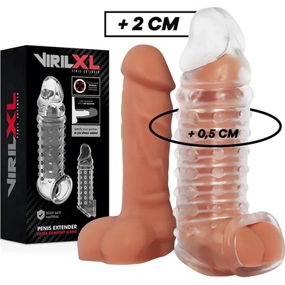 Пенис удължител с отвор за тестиси, 15, 5см. - Penis Extender V11 Clear (D-227273)