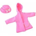 Jokomisiada Pink doll clothes set for 36-40 cm doll: Dress, Coat, Hat ZA5839