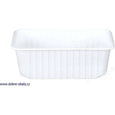 Vanička hranatá bílá 1000 ml PP 77590, karton