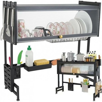 Verk Group Sušák na nádobí, talíře, příbory, velký odstraňovač, skříňka, organizér 65 cm