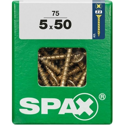 Spax Uni vrut zápust.hlava PZ/Z2 4CUT a plným závitem Yellox 5 x 50 mm 75 ks