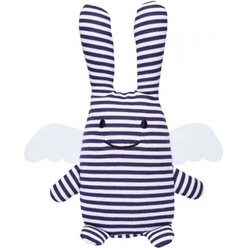 Trousselier Мека играчка Trousselier - Зайче ангелче с дрънкалка, тъмносиньо, 20 cm (V1081 96)