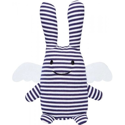 Trousselier Мека играчка Trousselier - Зайче ангелче с дрънкалка, тъмносиньо, 20 cm (V1081 96)