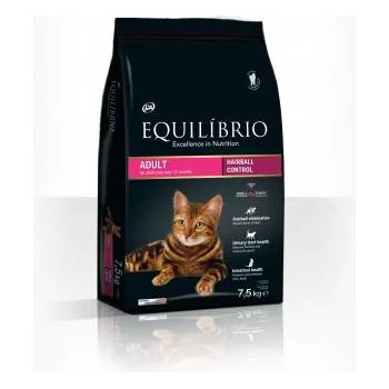 Equilibrio Adult Cat Hairball - Пълноценна храна за израснали котки спомагаща естествено отделяне на космените топки 2 кг