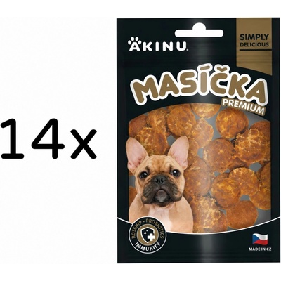 Akinu MASÍČKA PREMIUM Immunity pamlsek pro psy 14 x 75 g