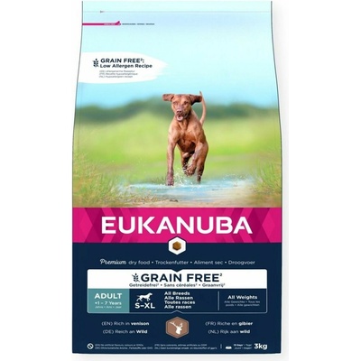 Eukanuba Grain Free S-XL Adult Zverina 3 kg