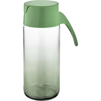 Lux Plastic Sklenená dóza okrúhla GREEN na olej/ocot 18,5 x,5 cm 0,5 l