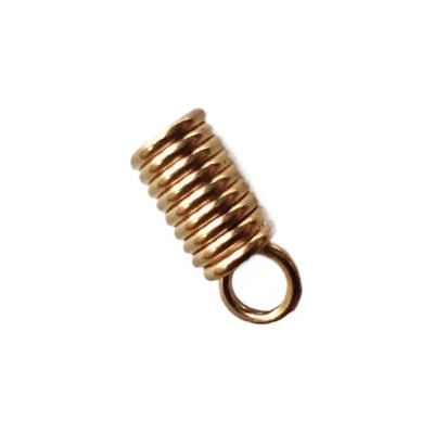 Ukončovací díl na voskovanou šnůru, cca 10x2,5 mm, pozlaceno