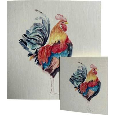 Kubu Design Přáníčko "Kohout" 7,5cm x 7,5cm