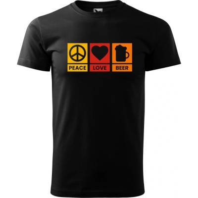 Dobrý Triko pánské tričko Peace Love beer černá – Hledejceny.cz