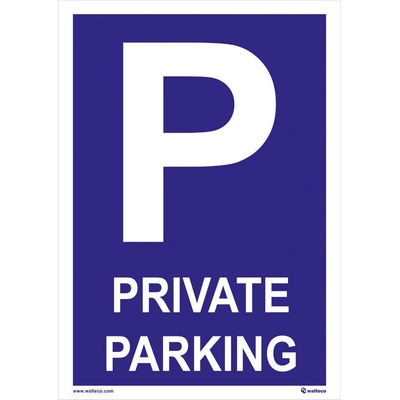 Walteco Private parking 210x297mm, formát A4, plastová tabulka Množství: 1 ks , 20306