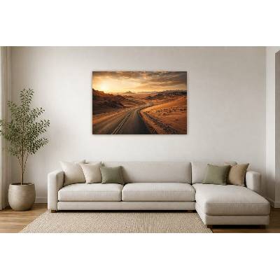 Obraz na plátně – Klikatá silnice v pouštní krajině 135 × 90 cm