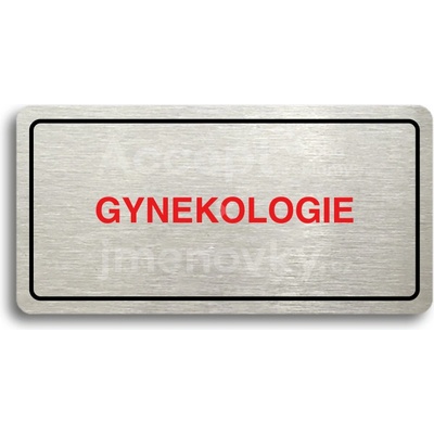 ACCEPT Piktogram GYNEKOLOGIE - stříbrná tabulka - barevný tisk