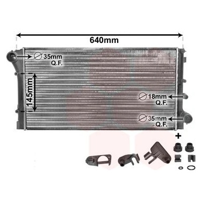 Chladič, chlazení motoru VAN WEZEL 17002292 17002292
