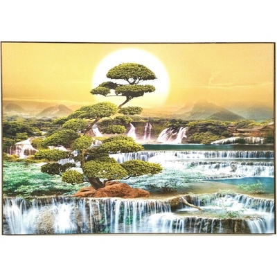 Bondecor Obraz na desce "Vodopád" 100x70cm