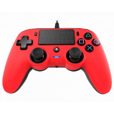 Nacon Wired Compact Controller Red геймърски контролер за Playstation 4 и PC (PS4OFCPADRED)