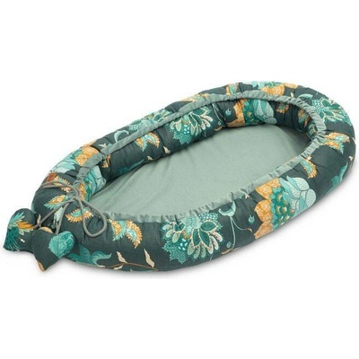 Sensillo Velvet Baby Nest/baby Cocoon Paradise Emerald